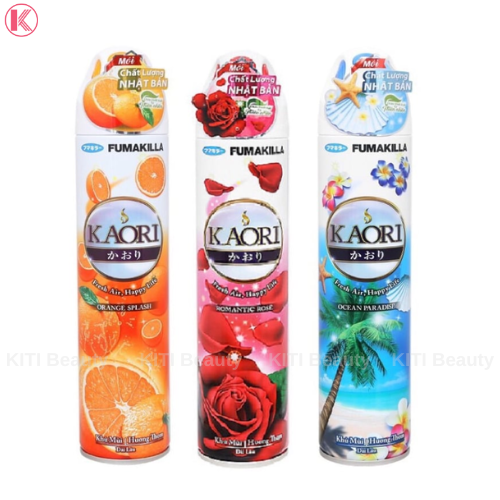 Nước hoa xịt phòng KAORI Hương thơm tự nhiên, Khử mùi hiệu quả 280ml